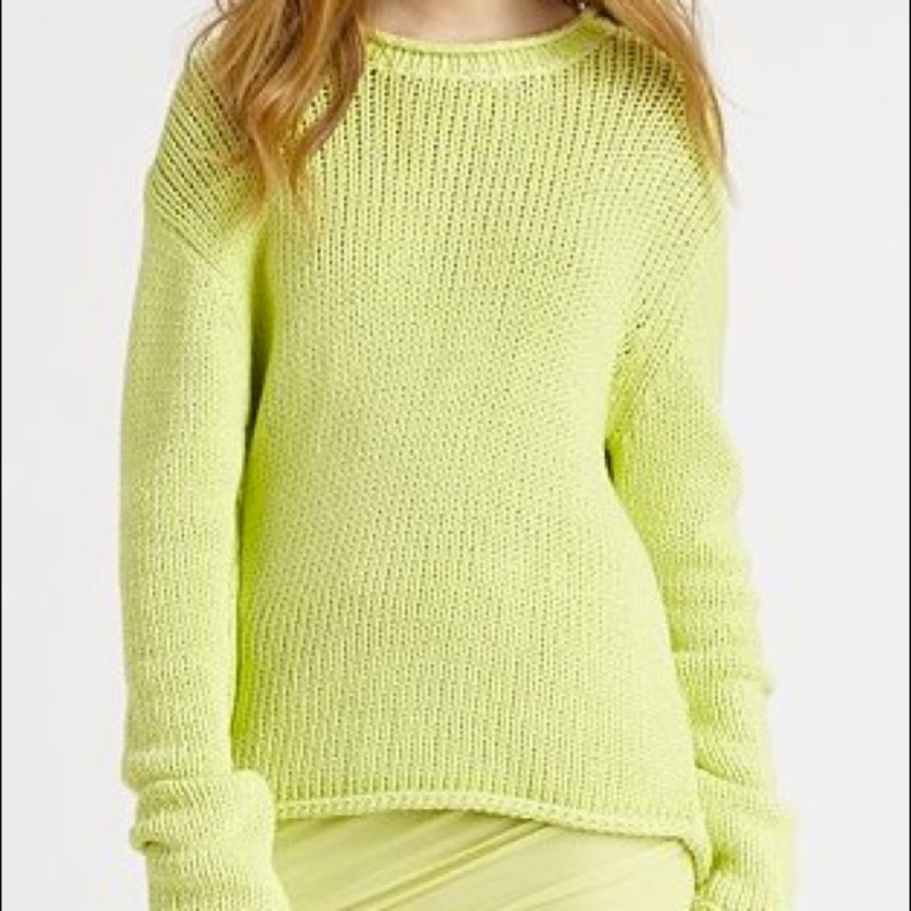 Alexander Wang Neon yellow knit sweater